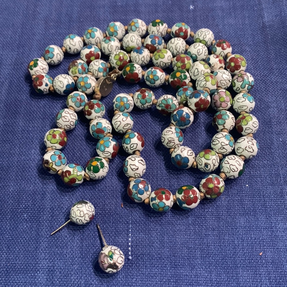 Cloisonné Jewelry Set!  Beautiful gift or self care!